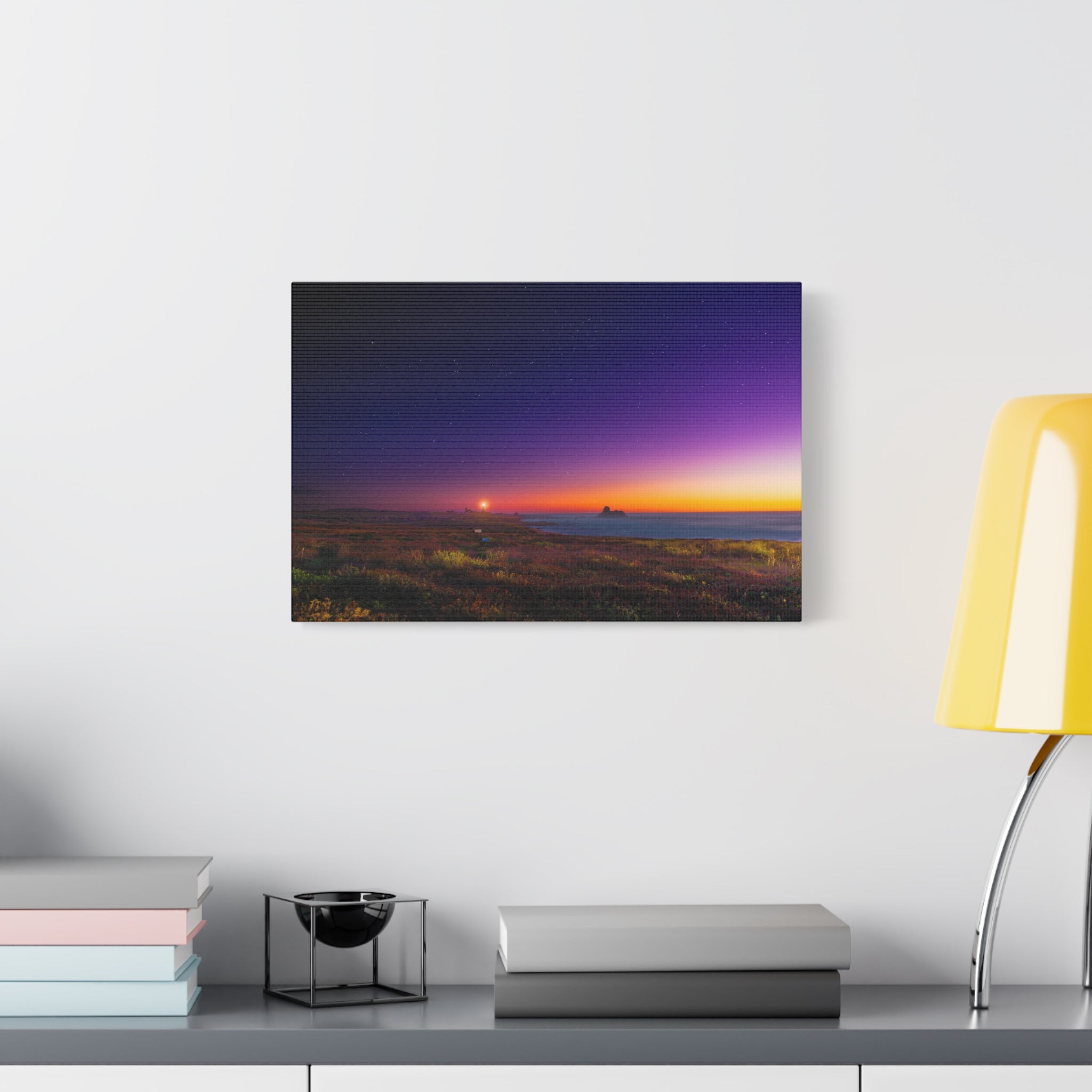Northern California Coastal Sunset Lighthouse Canvas