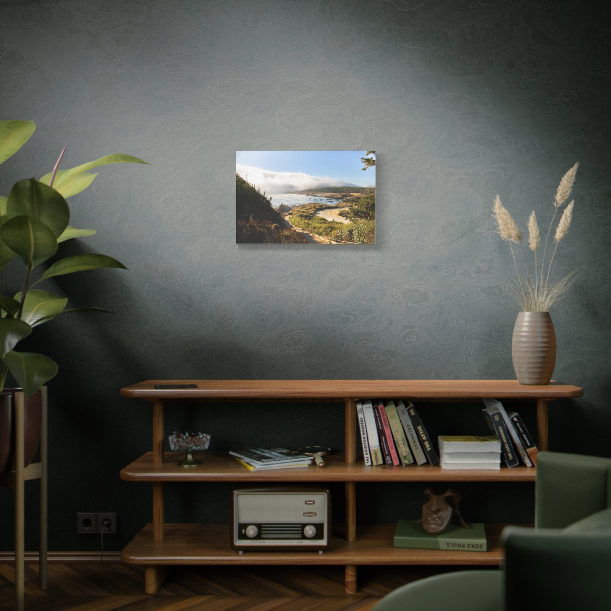 Coastal Mist Beach Landscape Canvas