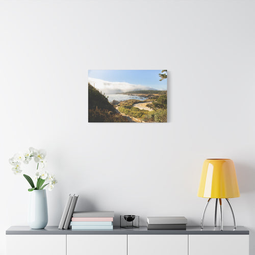 Coastal Mist Beach Landscape Canvas