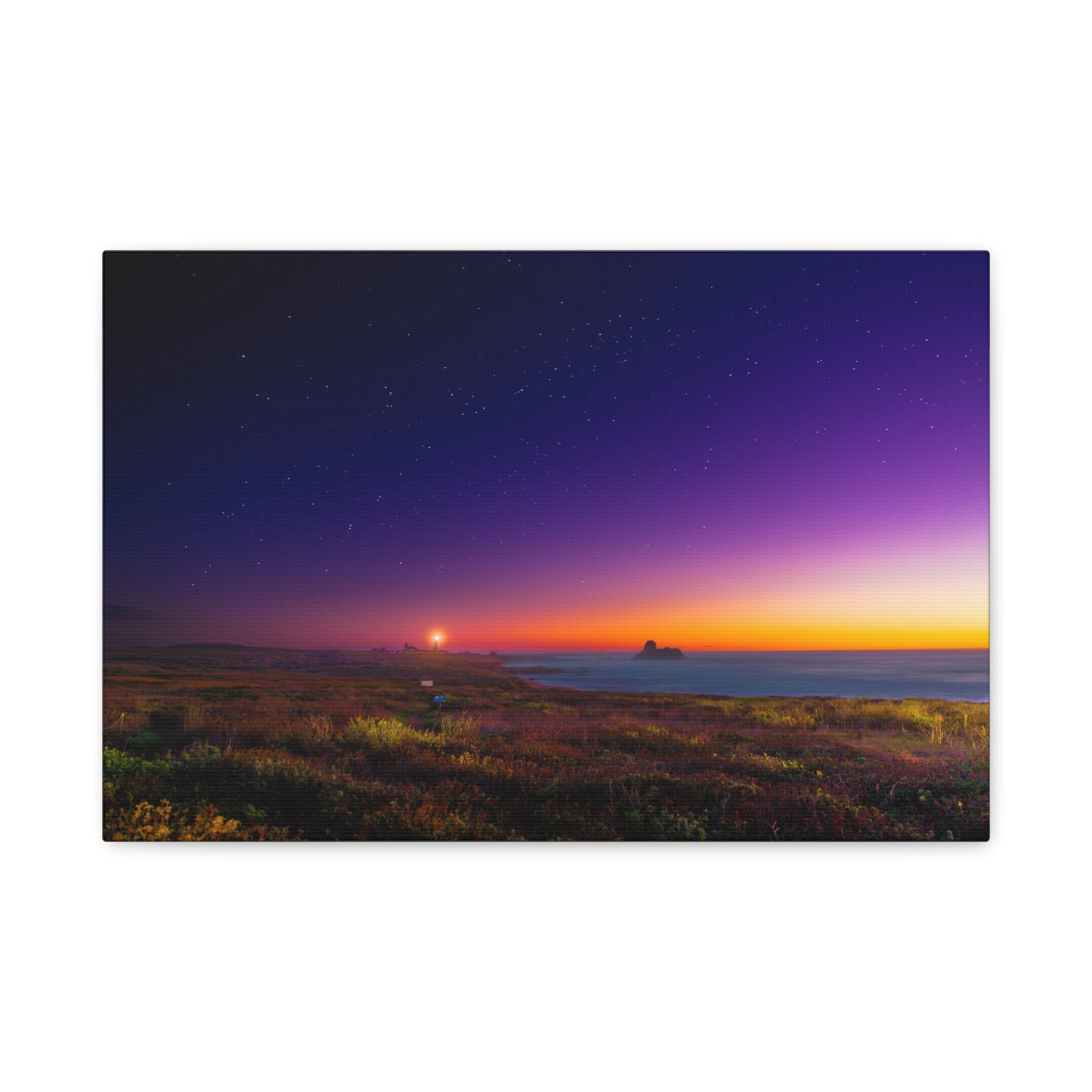 Northern California Coastal Sunset Lighthouse Canvas