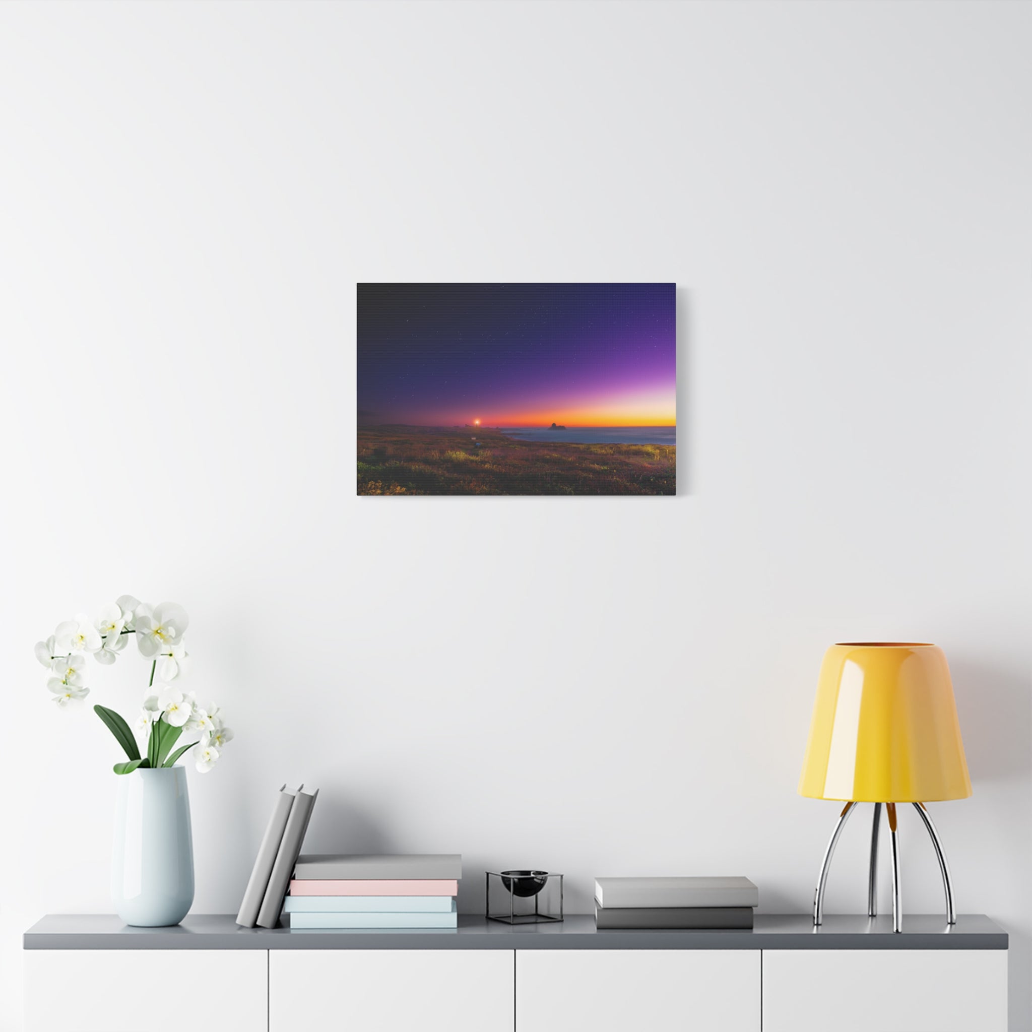 Northern California Coastal Sunset Lighthouse Canvas