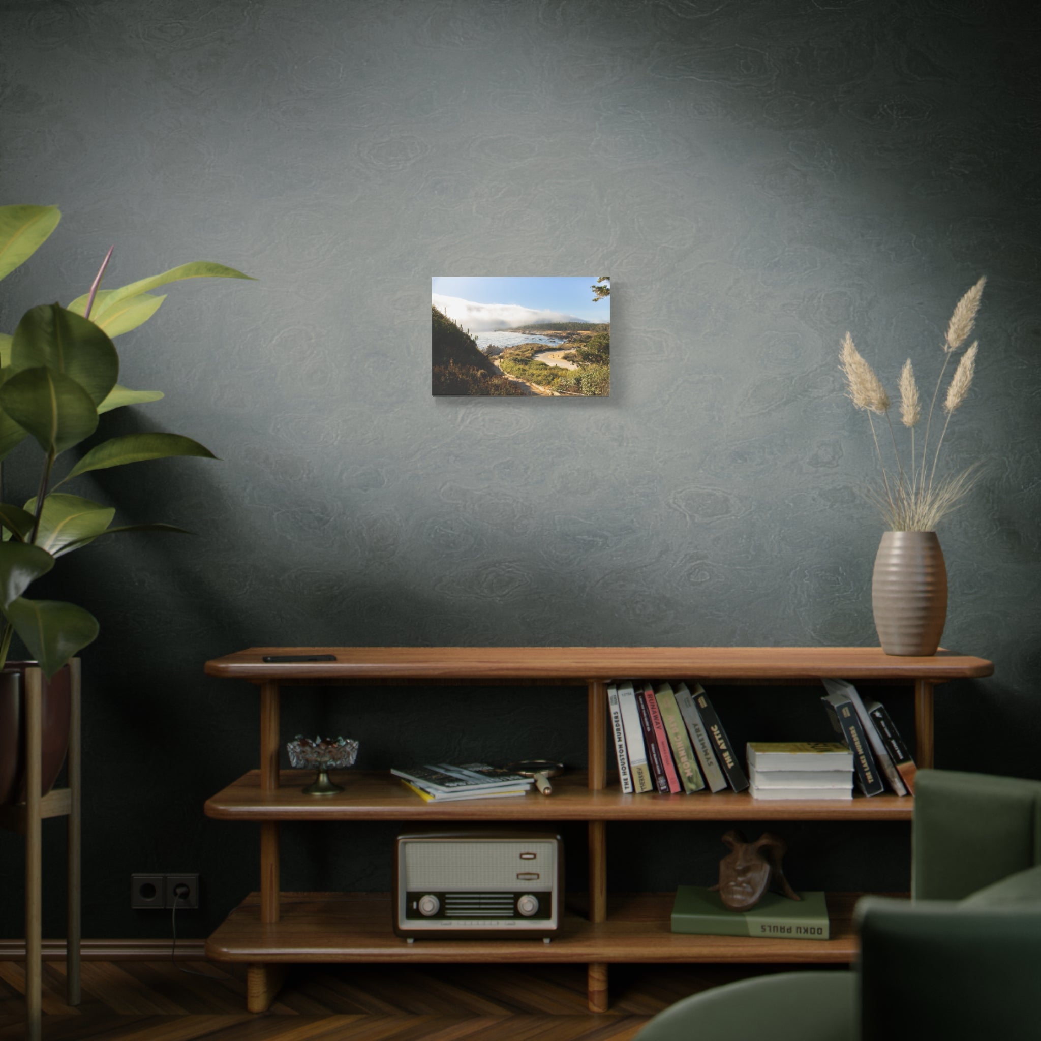 Coastal Mist Beach Landscape Canvas