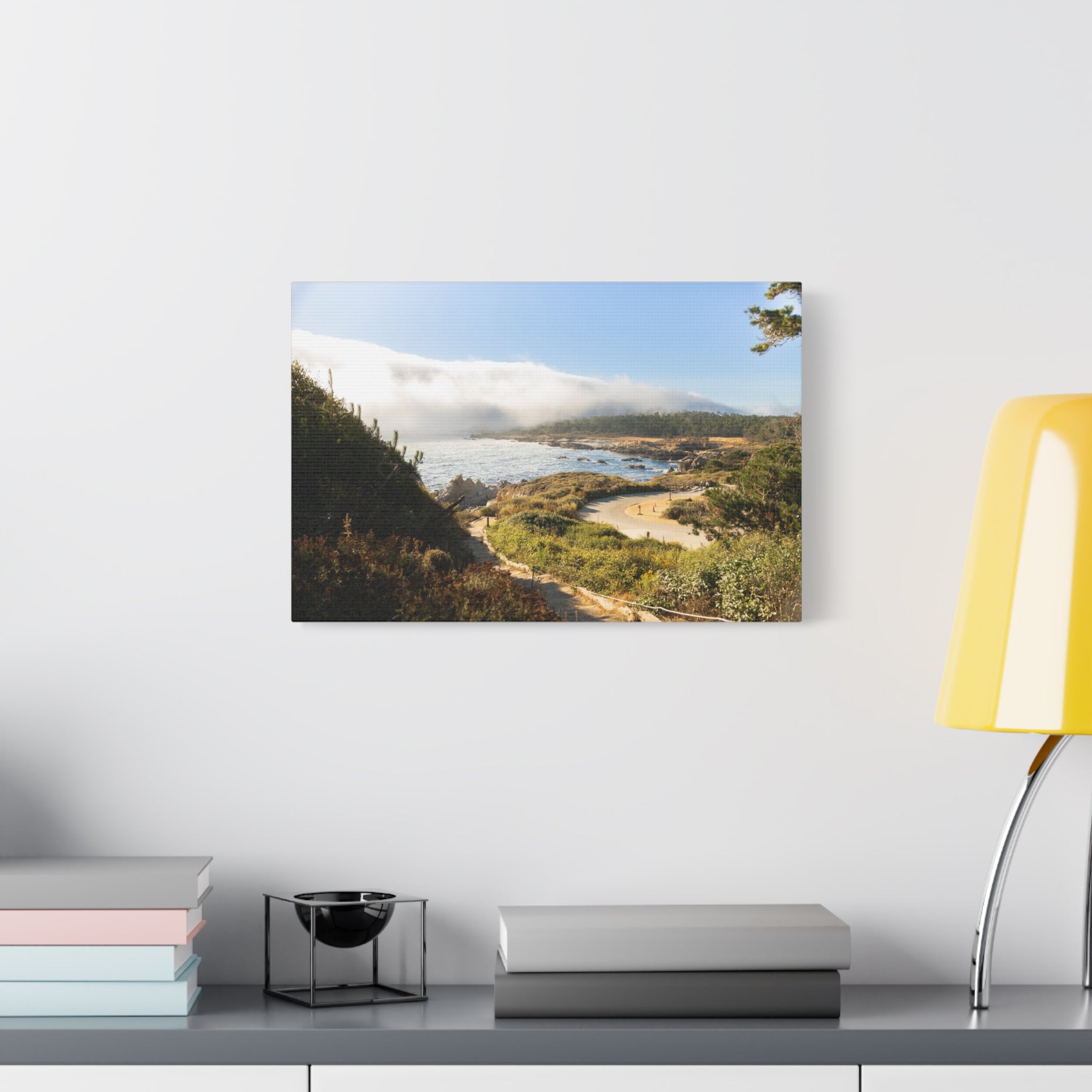 Coastal Mist Beach Landscape Canvas
