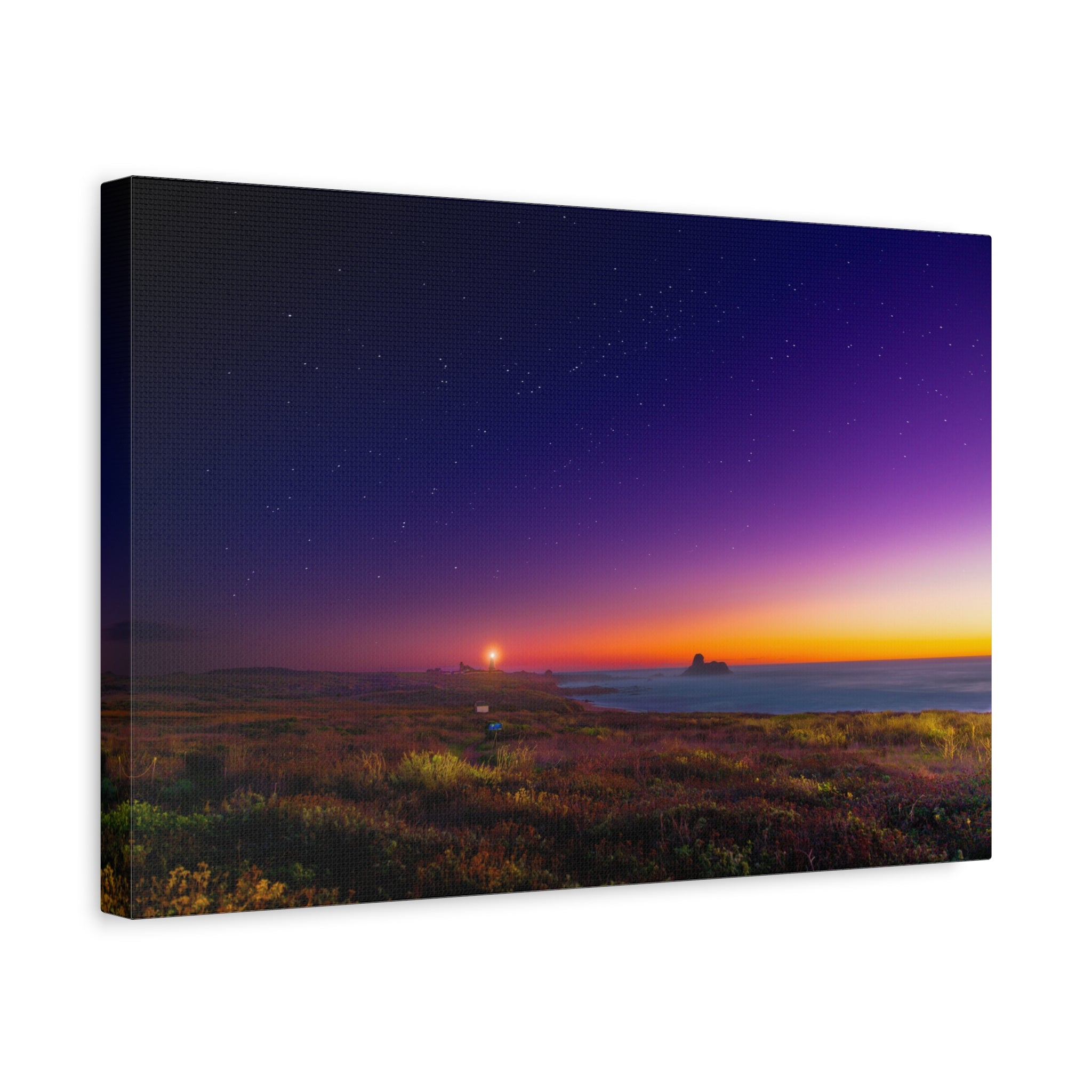Northern California Coastal Sunset Lighthouse Canvas